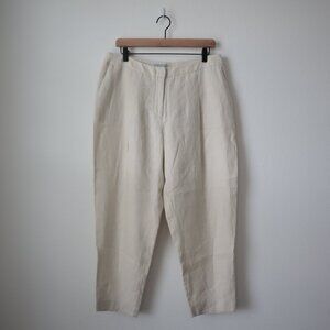 Pure Collection Tapered Linen Trousers | 10